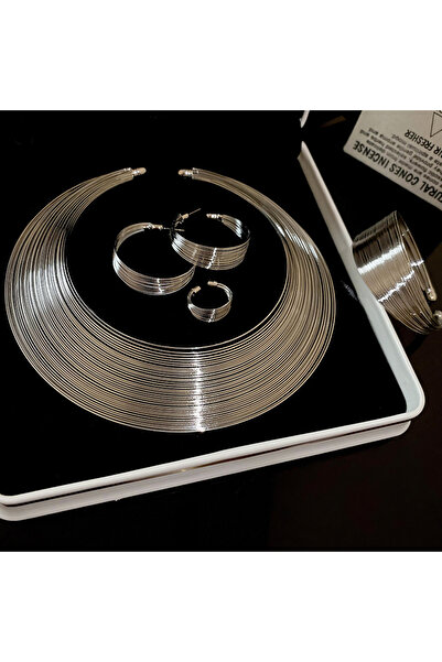 Choice قلادات جديدة من المعدن الذهبي متعدد الطبقات بتصميم هندسي فضي اللون للن...