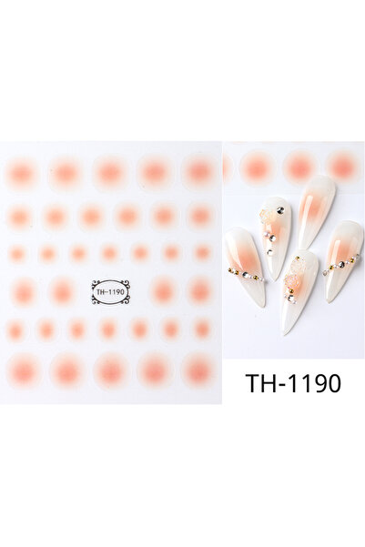 Choice TH-1190 Gradient Nail Sticker 3D Jelly Red Pink Blush Sliders Cute Omb...
