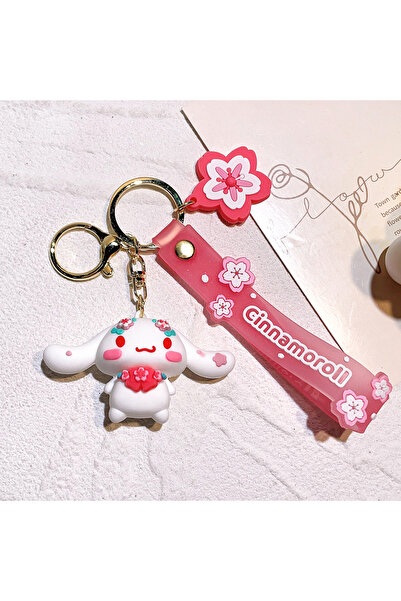 Miniso KC3102 Sanrio Sakura Keychain - Cute Cherry Blossom Hello Kitty Keyrin...