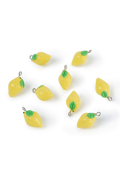 Choice 10 قطع 10 قطع/حزمة من المعلقات الراتنجية اللطيفة على شكل فاكهة الليمون...