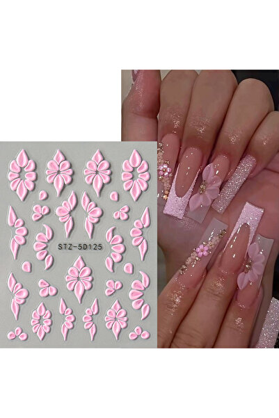 Choice 1 قطعة STZ-5D125 5D ملصقات أظافر منقوشة على شكل بتلات زهور كرمة لربيع ...