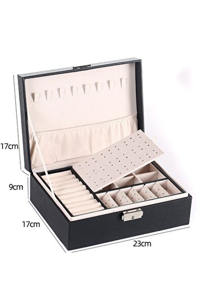 Choice صندوق تخزين كبير أسود مكون من قطعة واحدة مزدوج الطبقات للرجال والنساء،...