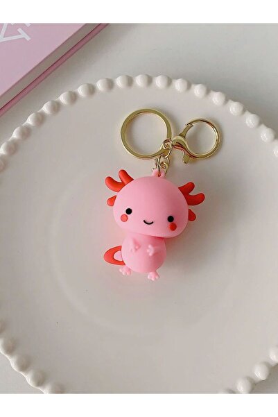 Choice Pink New Pvc Soft Salamander Doll Keychain Pendant Hexagonal Dinosaur ...