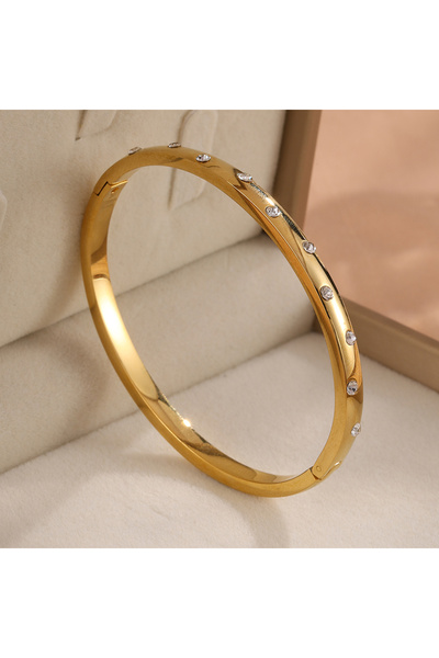 Choice سوار من الفولاذ المقاوم للصدأ 316L من Yupsk باللون الذهبي مكون من 3 قط...