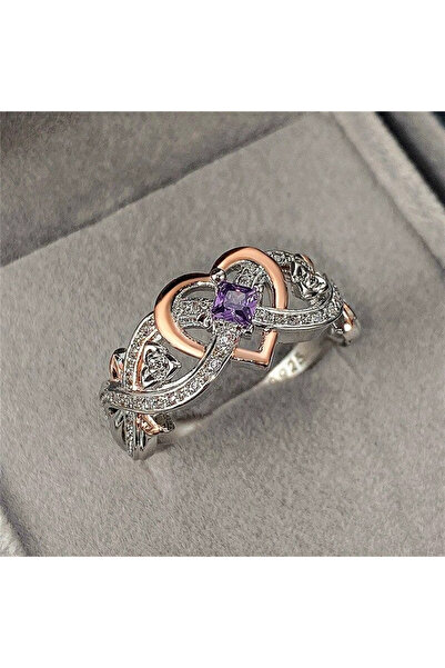 Choice 9 خواتم نسائية إبداعية ثنائية اللون على شكل قلب بتصميم زهرة ورد رومانس...