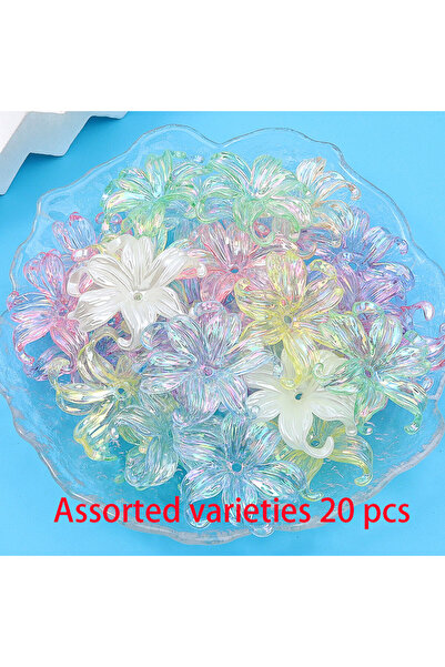choice2 20 قطعة 5/10/20 قطعة من الخرز البلاستيكي متعدد الألوان على شكل زهرة، ...