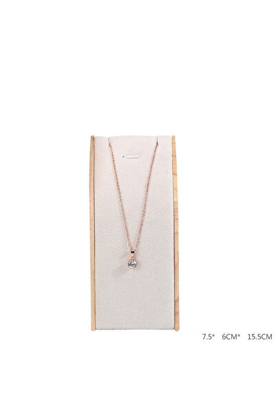 Choice حامل عرض قلادات من الخشب الصلب الجديد باللون البيج M، حامل قلادة للمجو...