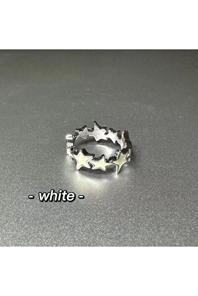 Choice حلقات نجمة وردية ملونة من المينا باللون الأخضر بتصميم جديد وعصري للنسا...