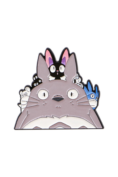 Choice 1 دبوس مينا توتورو لطيف بروش معدني كرتوني رمادي حقيبة ظهر قبعة حقيبة ط...