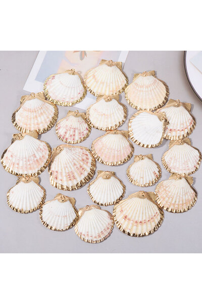 Choice M609 5 قطع من الأصداف المثقبة الملونة، أصداف محارة حلزونية، 20 نمطًا م...