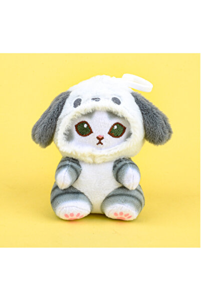 Choice 10 cm grey Cute Cute Shark Cat Hanging Plush Toy Kitten Bag Hanging Do...