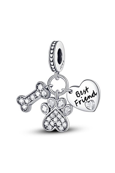 Choice KTC040 خرز سحر أصلي من الفضة الإسترلينية عيار 925 على شكل قطة وكلب وحي...