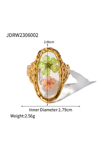 Choice JDRW2306002 Uworld Retro تصميم زهرة أبدية مجوهرات مطلية بالذهب عيار 18...