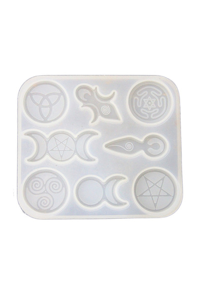 Choice قالب سيليكون على شكل قلادة طوطم إلهة اصنعها بنفسك، قالب من راتنج الإيبوكسي الكريستالي على شكل إله الشمس والقمر والنجوم الخمسة