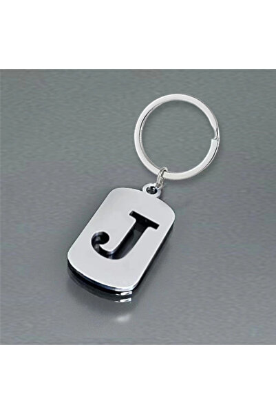Choice سلسلة مفاتيح من الفولاذ المقاوم للصدأ على شكل حرف J - حقيبة ظهر صغيرة ...