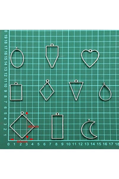 Choice 30 قطعة من المعدن الأبيض الهندسي المجوف بإطار قلادة سحرية مصنوعة من را...