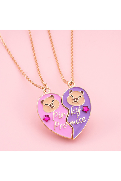 Choice QT043-4 Qpeach طقم من قطعتين من قلادة كابيبارا الكرتونية اللطيفة لأفضل...