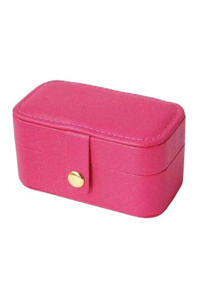 Choice Rose Red Portable Mini Jewelry Box Small Travel Storage Case for Rings...