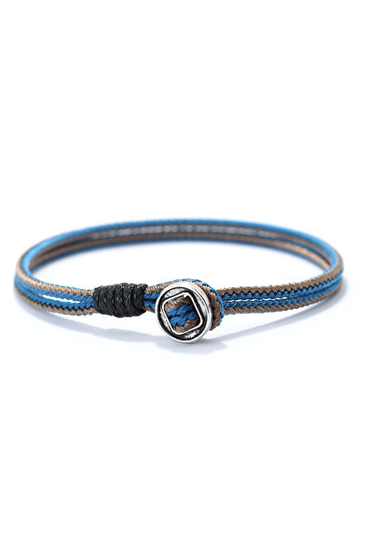 Choice 19.5cm Blue 2mm Handmade Antique Rope Bracelet Simple Easy Hook Mens Armband Braclet