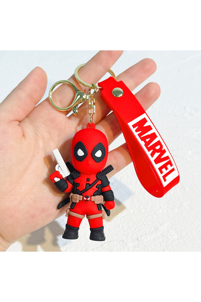 Miniso سلسلة مفاتيح KC5113 على شكل ديدبول وولفرين، مجموعة حلقات مفاتيح من سلس...