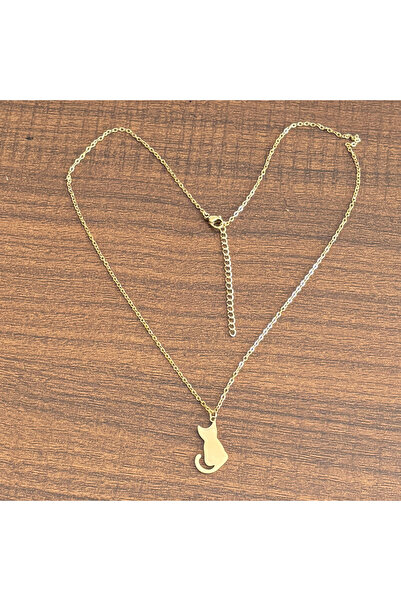 Choice gold color Stainless Steel Elegant Cat Pendant Necklace, Hypoallergeni...
