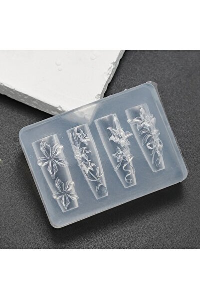 Choice قالب فن الأظافر BHGJMJ - قوالب منحنية ثلاثية الأبعاد لزهور الزنبق واللوتس والأسماك والفراشات