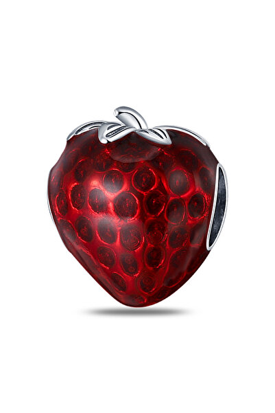 Miniso CMS1754 Hot Sale Charms Bead 925 Sterling Silver Bright Red Strawberri...