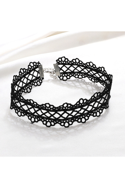 Choice قلادة نسائية أنيقة مصنوعة يدويًا من قماش منسوج يدويًا على شكل قوطي أسو...