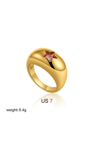 Choice T250 5 خواتم نسائية أنيقة من الفولاذ المقاوم للصدأ على شكل نجمة ممتلئة...