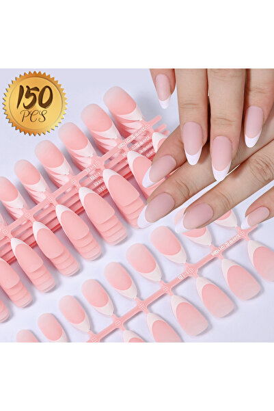 Choice TD178-3 5*30 قطعة أظافر صناعية فرنسية لوزية، 15 مقاسًا، تغطية كاملة، أ...