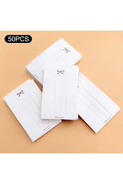 Choice one size 50PCS White hairpin card Trinket packaging hair display Cardb...