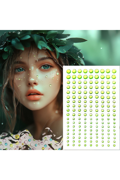 Choice ملصقات وشم مؤقتة للوجه والعينين ثلاثية الأبعاد من ستايل A-Green، ملصقات شفافة لاصقة على شكل قطرات ماء للمهرجان