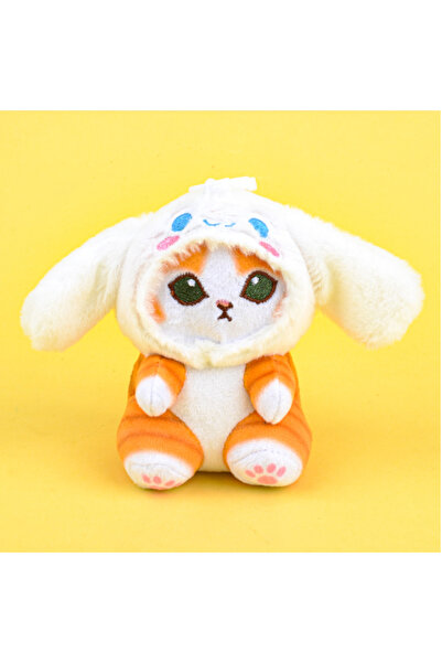 Choice 10 cm white Cute Cute Shark Cat Hanging Plush Toy Kitten Bag Hanging D...