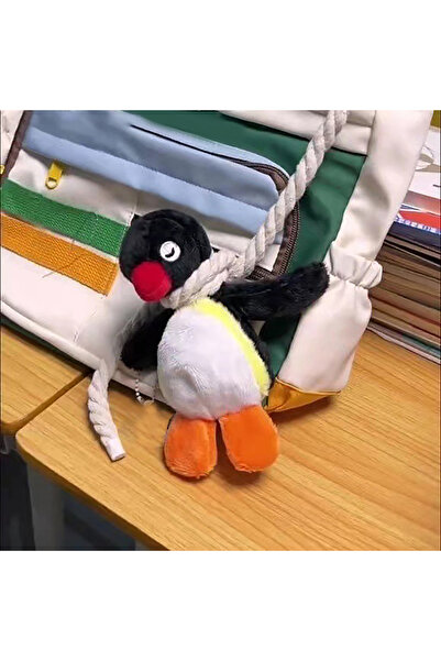 Choice سلسلة مفاتيح قطيفة على شكل بطريق جميل، مقاس واحد، قلادة دمية بطريق لطيفة، سلسلة مفاتيح دمية حيوانية إبداعية رائعة