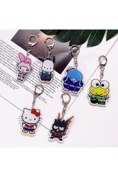 Miniso 5 cm 7 Sanrio My Hero Academia Cute Acrylic Keychain Accessories Funny...