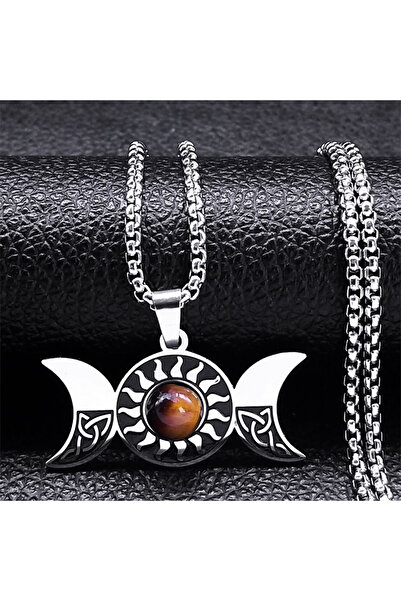 Choice B 50cm BOX SR huyan Viking Trinity Knot قلادة للنساء والرجال من الفولا...