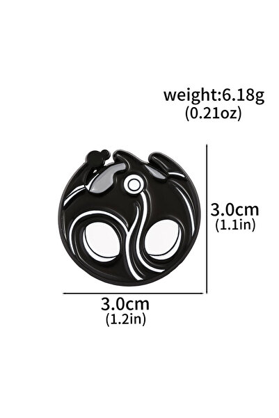 Miniso X00670-07 بروش لعبة Hollow Knight، دبابيس معدنية مطلية بالمينا، إكسسوا...