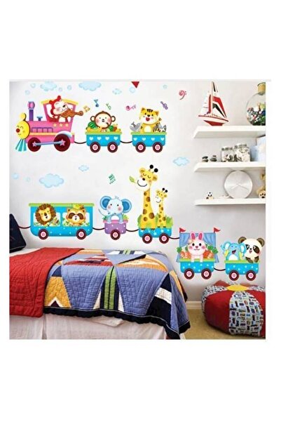Generic Cartoon Animal Car Kids Room Wall Stickers DIY Decals - Multicolour