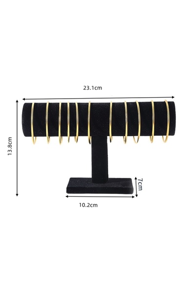 Choice حامل عرض سلسلة مجوهرات سوداء لربطة الشعر وقلادة الساعة والأساور وحامل ...