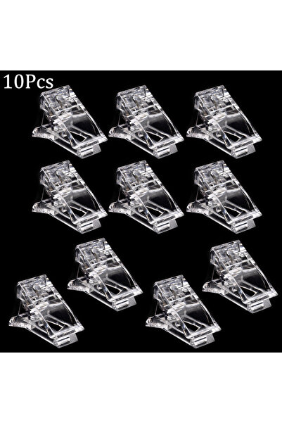 Choice 10 قطع من مشابك أطراف الأظافر الأكريليكية الشفافة، قالب بناء سريع لتثبيت وصلات الأظافر بالأشعة فوق البنفسجية