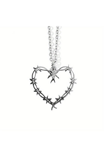 Choice قلادة شوك فضية بتصميم قوطي إبداعي بسيط وجميل وأنيق