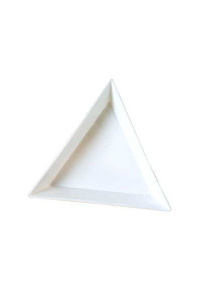 Choice 5 قطع بيضاء 5/10 قطع/مجموعة صينية بلاستيكية مثلثة الشكل لصينية فرز الم...