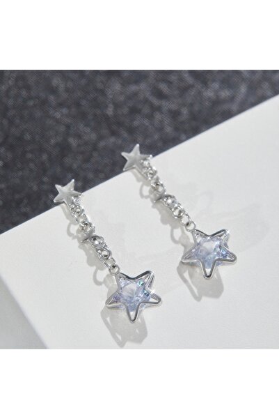 Choice أقراط نسائية WB6418-1 خفيفة الوزن فاخرة بتصميم نجمة خماسية مرصعة بالزر...