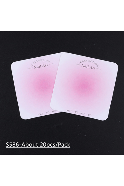 Choice S586-20 قطعة 20/50 قطعة عرض أظافر صناعية مصنوعة يدويًا، بطاقة عرض عينا...