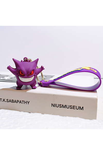 Miniso مجموعة سلسلة مفاتيح بوكيمون KC4333 - سلسلة مفاتيح لطيفة على شكل بيكاتشو وأصدقائه، سلسلة مفاتيح على شكل نسخة Q، سلسلة مفاتيح على شكل أنمي، سلسلة مفاتيح كاواي