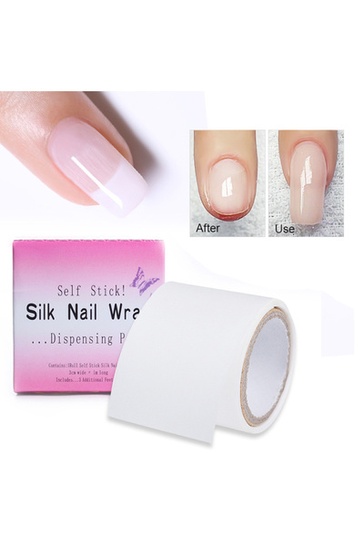 Choice 1 قطعة بيضاء 1 لفة من حقيبة أسلاك الألياف الزجاجية لإصلاح الأظافر ذاتي...