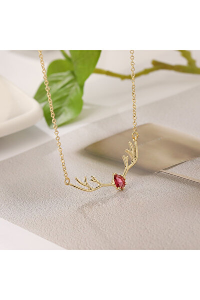 Choice TP-03069-02 قلادة أنيقة صغيرة معطرة على شكل قرون غزال وغزال معك، فالين...