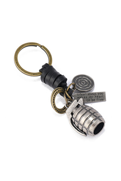 Choice black Fashion jewelry grenade shape pendant keychains