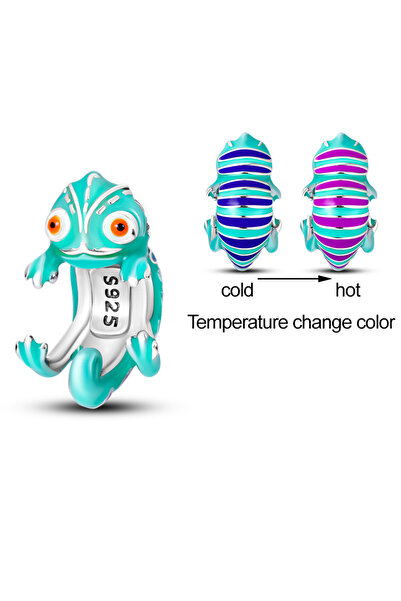 Choice KJC579 قلادة على شكل نجمة وقمر وحرباء من الفضة الإسترلينية عيار 925، مبيعات ساخنة