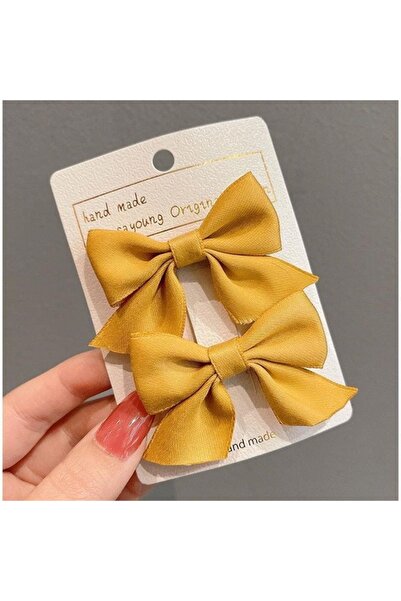 Choice 3 Yellow 2 Piece Bow Hair Clip Elegant Flower Hair Clips For Kids Ladi...